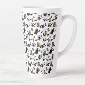 Tasse Latte sorcière assistant chatte lune bloomstick (Droite)