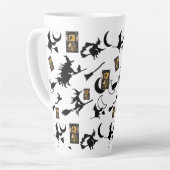 Tasse Latte sorcière assistant chatte lune bloomstick (Angle gauche)