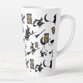 Tasse Latte sorcière assistant chatte lune bloomstick (Droite)