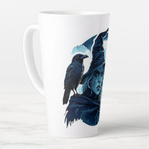 Tasse Latte Sorcière avec un Corbeau - Amusement pour les fans