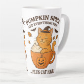 Tasse Latte Sorcière de chat gingembre - Joli design d'Hallowe (Angle droit)