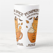 Tasse Latte Sorcière de chat gingembre - Joli design d'Hallowe (Devant)