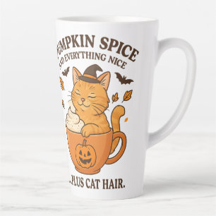 Tasse Latte Sorcière de chat gingembre - Joli design d'Hallowe