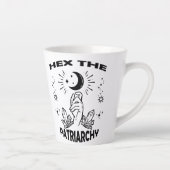 Tasse Latte Sorcière féministe, Hex Le Patriarcat (Droite)