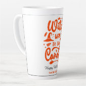 Tasse Latte Sorcière Pourquoi À Candy Editable Couleur Hallowe (Angle gauche)