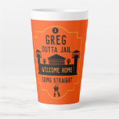 Tasse Latte Sortez De Prison Libération Cadeau (Devant)