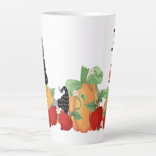 Tasse Latte Sortie de patchs citrouille (Devant)