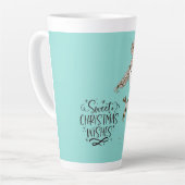 Tasse Latte Souhaits de Noël doux Patinage sur glace (Angle gauche)
