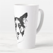 Tasse Latte Sourire d'automne en encre (Angle droit)