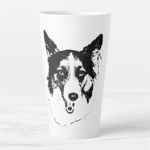 Tasse Latte Sourire d'automne en encre