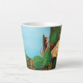 Tasse Latte Souris brumeux mangeant de la noisette petite muqu (Devant)