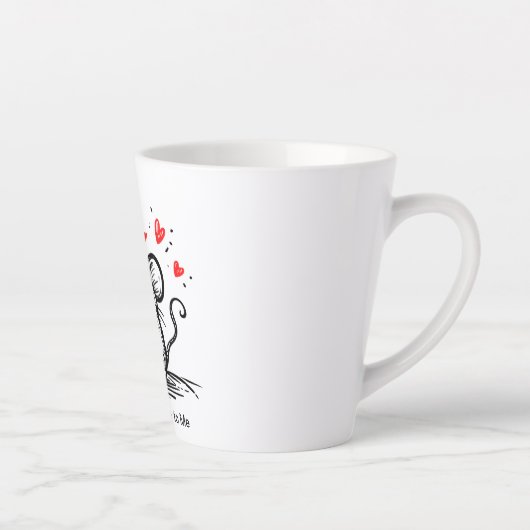 Tasse Latte Souris d'amour fromagère (Droite)