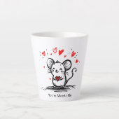 Tasse Latte Souris d'amour fromagère (Devant)