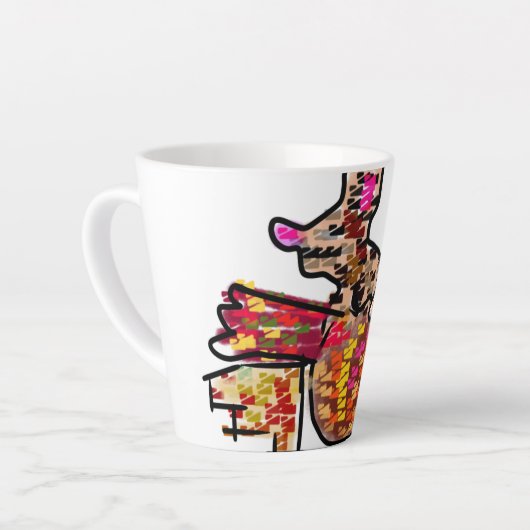 Tasse Latte Souris et plaisir (Angle gauche)