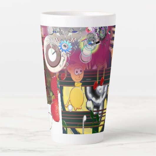 Tasse Latte souris musicales (Devant)