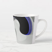 Tasse Latte Sous le bleu : gris Abstrait, noir et bleu (Droite)