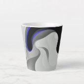 Tasse Latte Sous le bleu : gris Abstrait, noir et bleu (Devant)