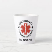 Tasse Latte Soutien émotionnel Mari ne pas animal de compagnie (Devant)