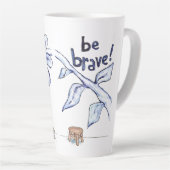 Tasse Latte Soyez courageux musicien de chats (Angle droit)