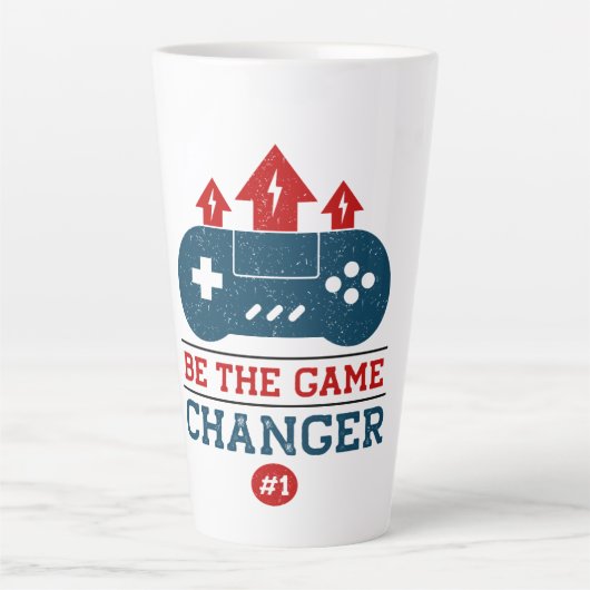 Tasse Latte Soyez le changeur de jeu #1 Jeu (Devant)