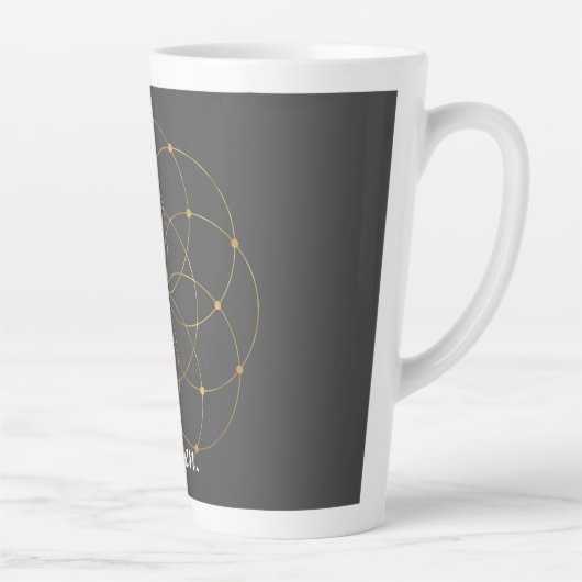 Tasse Latte Soyez ouvert Chakra & Graines de Vie (Droite)