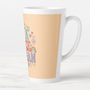 Tasse Latte Soyez un homme gentil - Citation de paix arc-en-ci