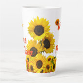 Tasse Latte Soyez un tournesol sauvage et libre (Devant)