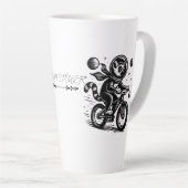 Tasse Latte Space Lemur Astronaut Riding Bicycle - Madagascar (Angle droit)