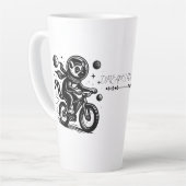 Tasse Latte Space Lemur Astronaut Riding Bicycle - Madagascar (Angle gauche)