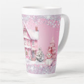 Tasse Latte Sparkling Pink Christmas (Angle droit)
