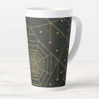 Spiderweb araignée étoiles or noir vintage