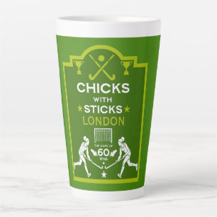 Tasse Latte Sport de hockey sur gazon féminin