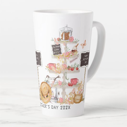 Tasse Latte Spring Sweets Tier Fête des mères (Angle droit)