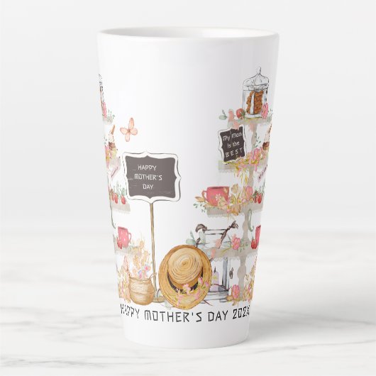 Tasse Latte Spring Sweets Tier Fête des mères (Devant)