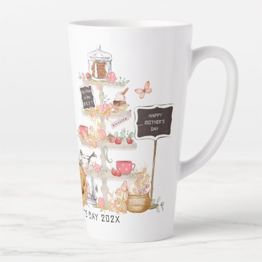 Tasse Latte Spring Sweets Tier Fête des mères (Droite)