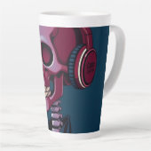 Tasse Latte Squelette avec casque audio (Angle droit)