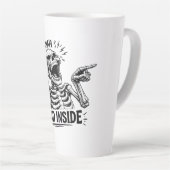 Tasse Latte Squelette Haha Mort à l'Intérieur (Angle droit)