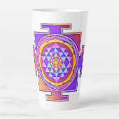 Tasse Latte Sri Yantra - Symbole hindouiste Design 1 (Devant)