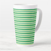 Tasse Latte St. Patrick's Day Green Stripes Pattern-54608 (Angle droit)