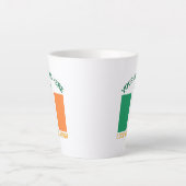 Tasse Latte St Patrick's Day Ireland Flag Custom Name Shamrock (Devant)
