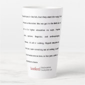 Tasse Latte Stanford BAD Lab - Poème de groupe (Devant)