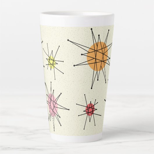Tasse Latte Starburst franciscain du milieu du siècle 7 (Devant)