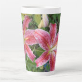 Tasse Latte Stargazer Lilies Jardin Floral (Devant)