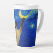 Tasse Latte Starry Night Siamese Cat Moon  (Angle droit)