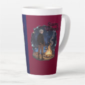 Tasse Latte Starry Warmth - Lumberjack Anime Boy by Campfire (Angle droit)