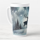 Tasse Latte Starry Winter Night Deer (Angle gauche)