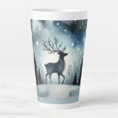 Tasse Latte Starry Winter Night Deer (Devant)
