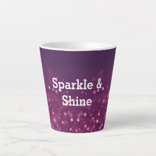 Tasse Latte Stars Bokeh Rose