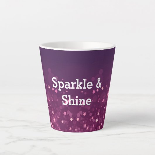 Tasse Latte Stars Bokeh Rose (Devant)