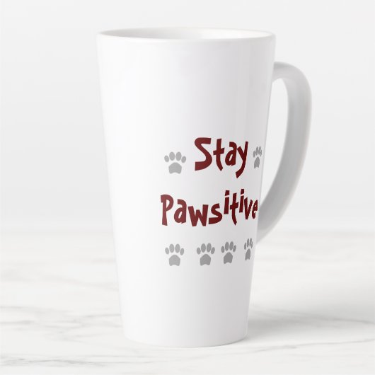 Tasse Latte Stay Pawsitive (Angle droit)